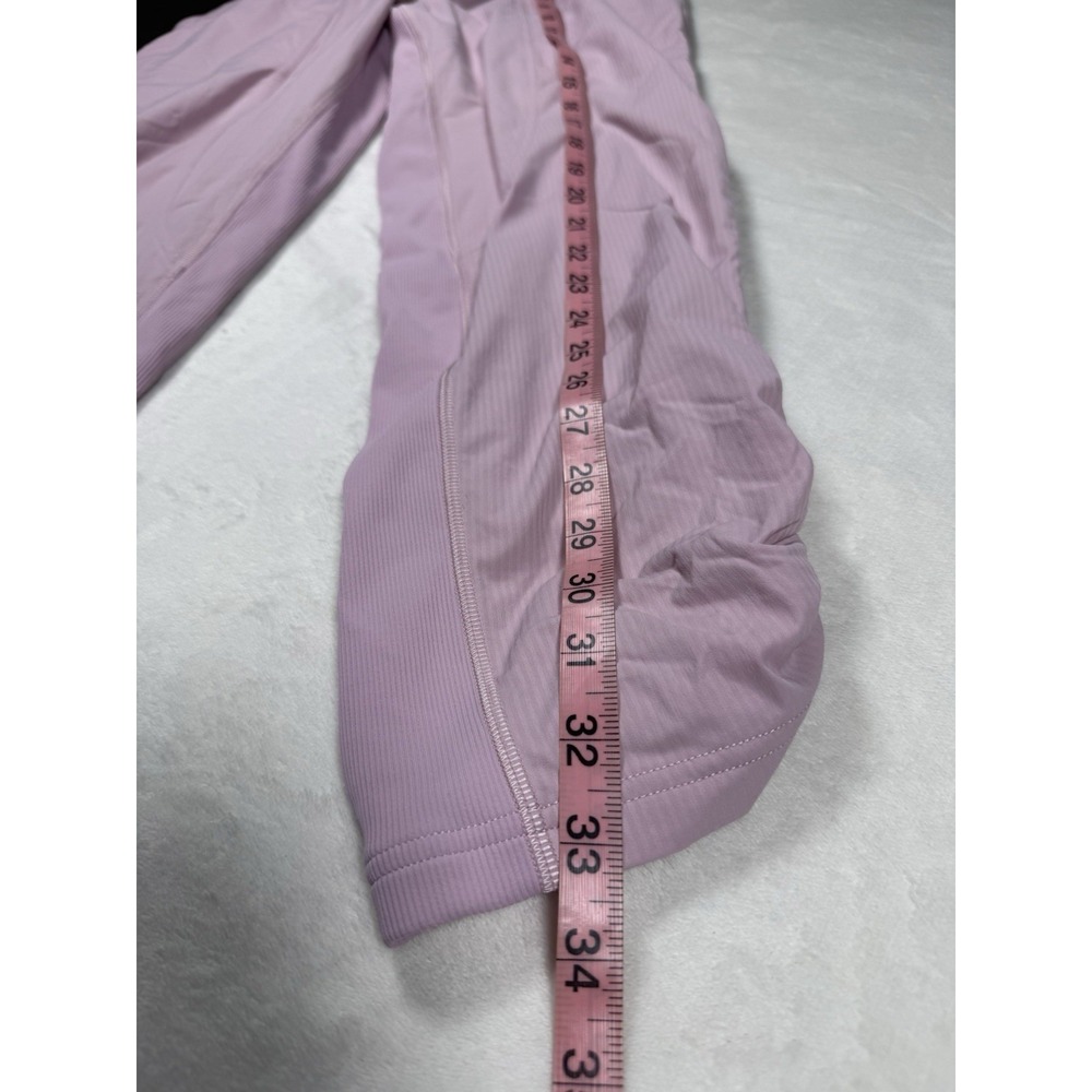 Lululemon Dance Studio Mid Rise Cropped Pant Pink Peony Size 6 Ruched Hem - Picture 5 of 8